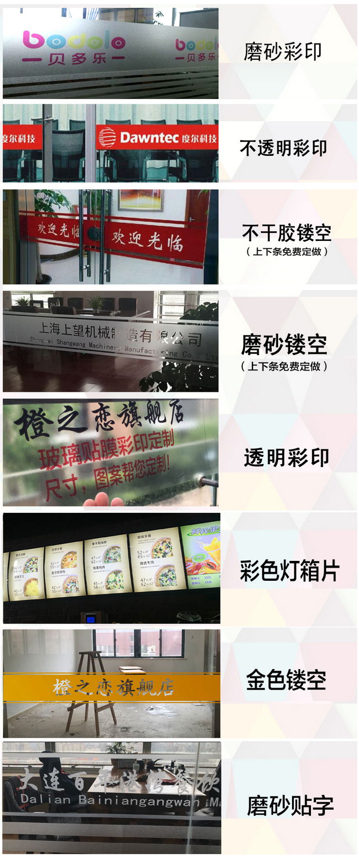 玻璃貼紙磨砂辦公室玻璃移門貼防撞條腰線鏤空字定制防曬玻璃貼膜