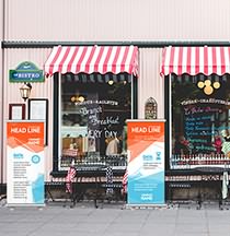 易拉寶設計圖-店面宣傳易拉寶展架