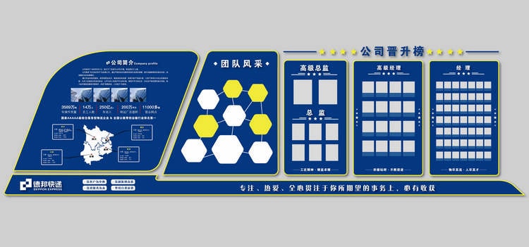 物流公司文化墻_物流公司背景墻效果圖